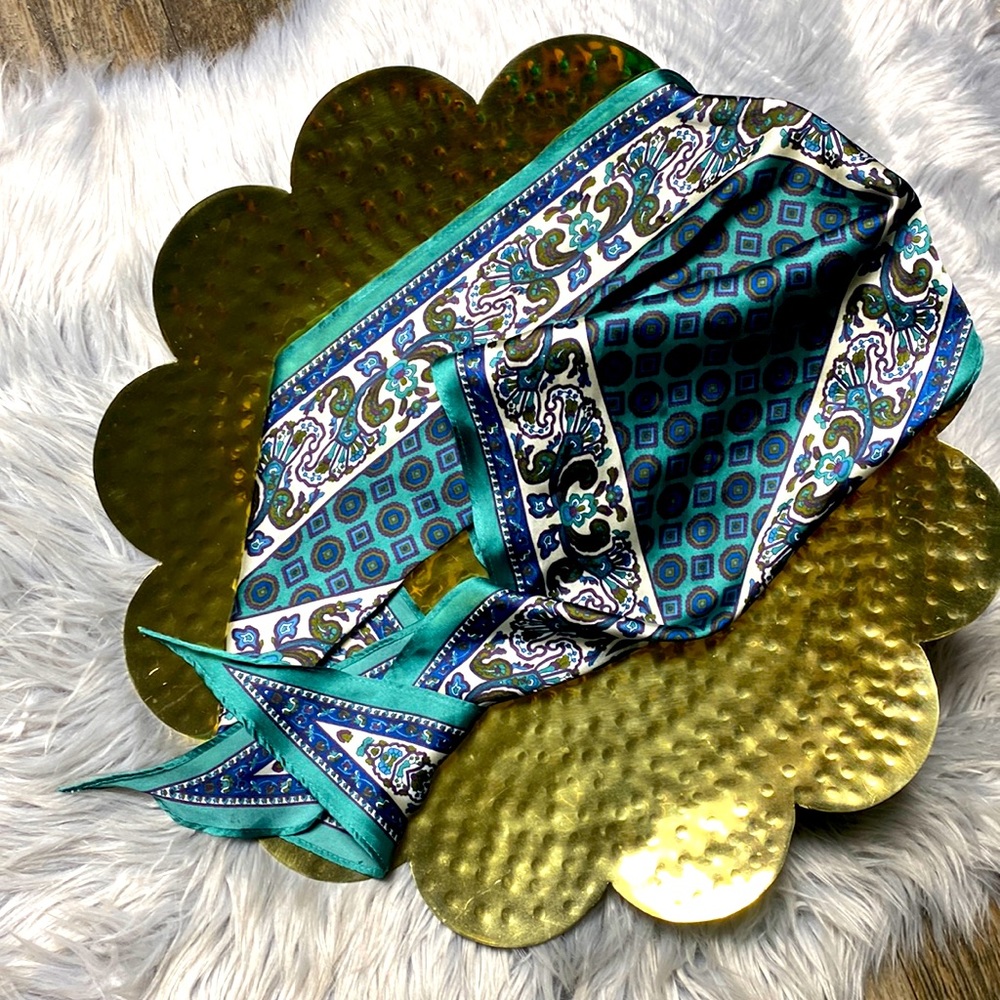 Multi color Silk Neck Scarf